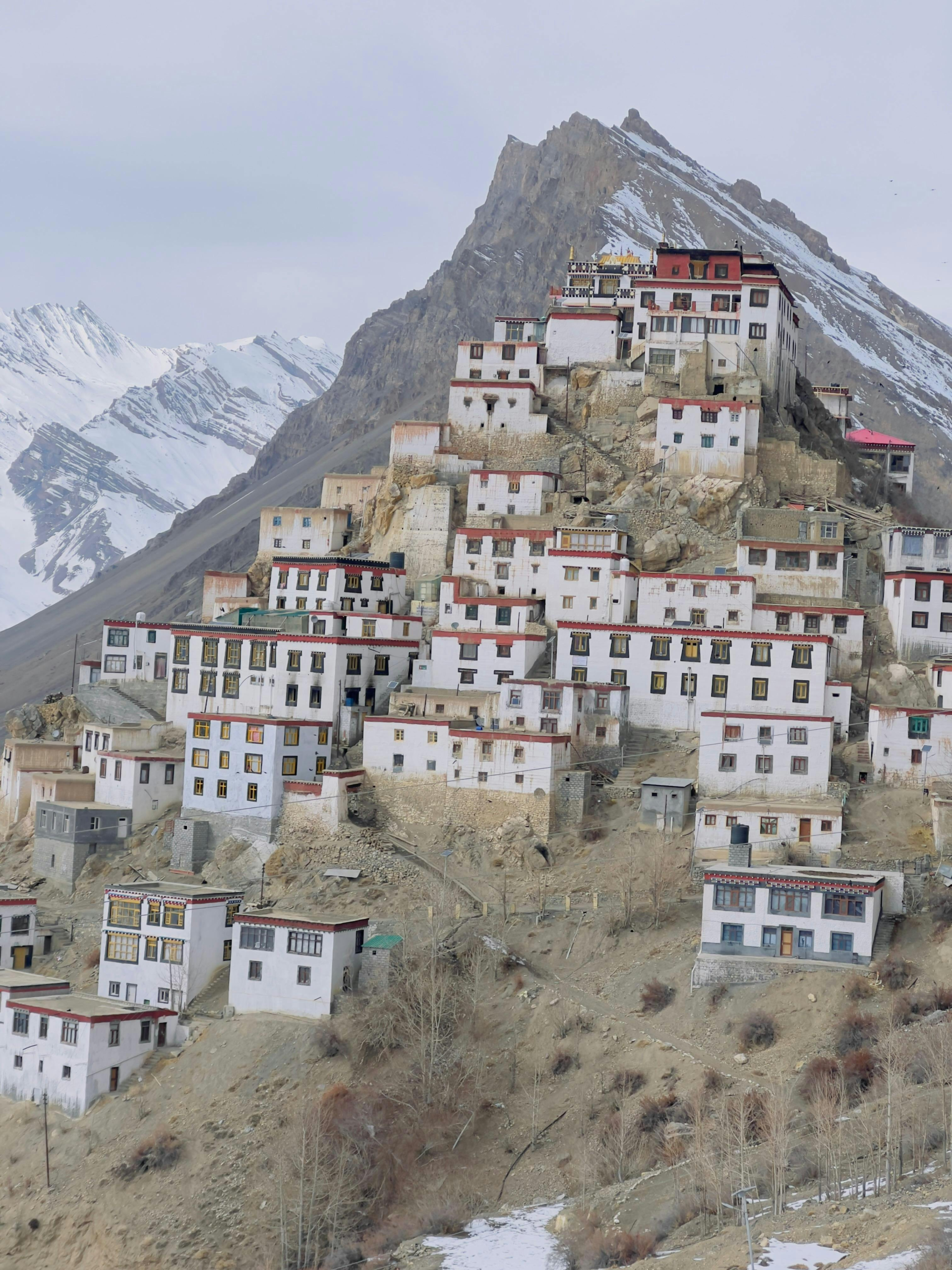 Hidden gems in India travel ā aerial view of Spiti Valley, Himachal Pradesh