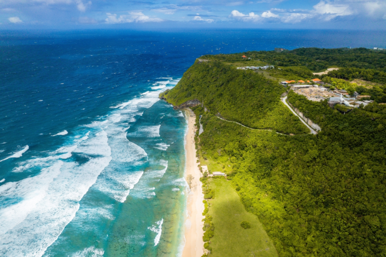 Aerial,View,Of,Nyang,Nyang,Beach,On,The,Southernmost,Coast