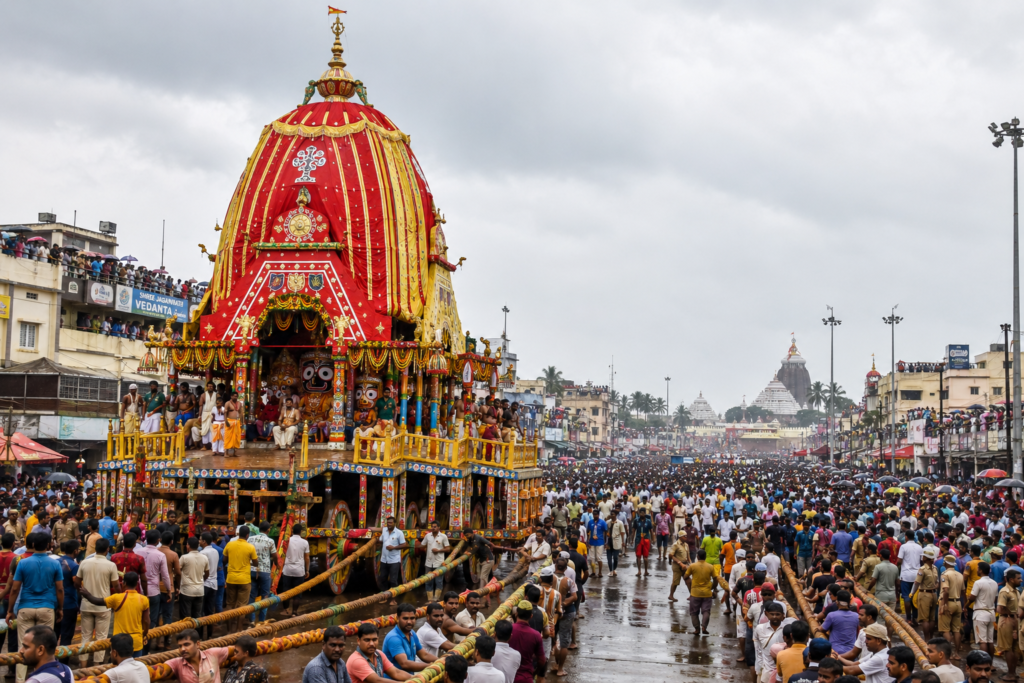 Rath Yatra Puri Odisha Jagannath chariot procession monsoon festival